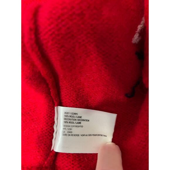 David Brooks red 100 percent wool sweater - Picture 7 of 13